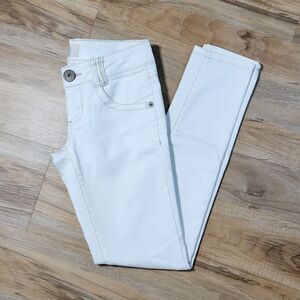 🔺️Jolt White w/Beige Stitching Skinny Jeans Size 1/26
